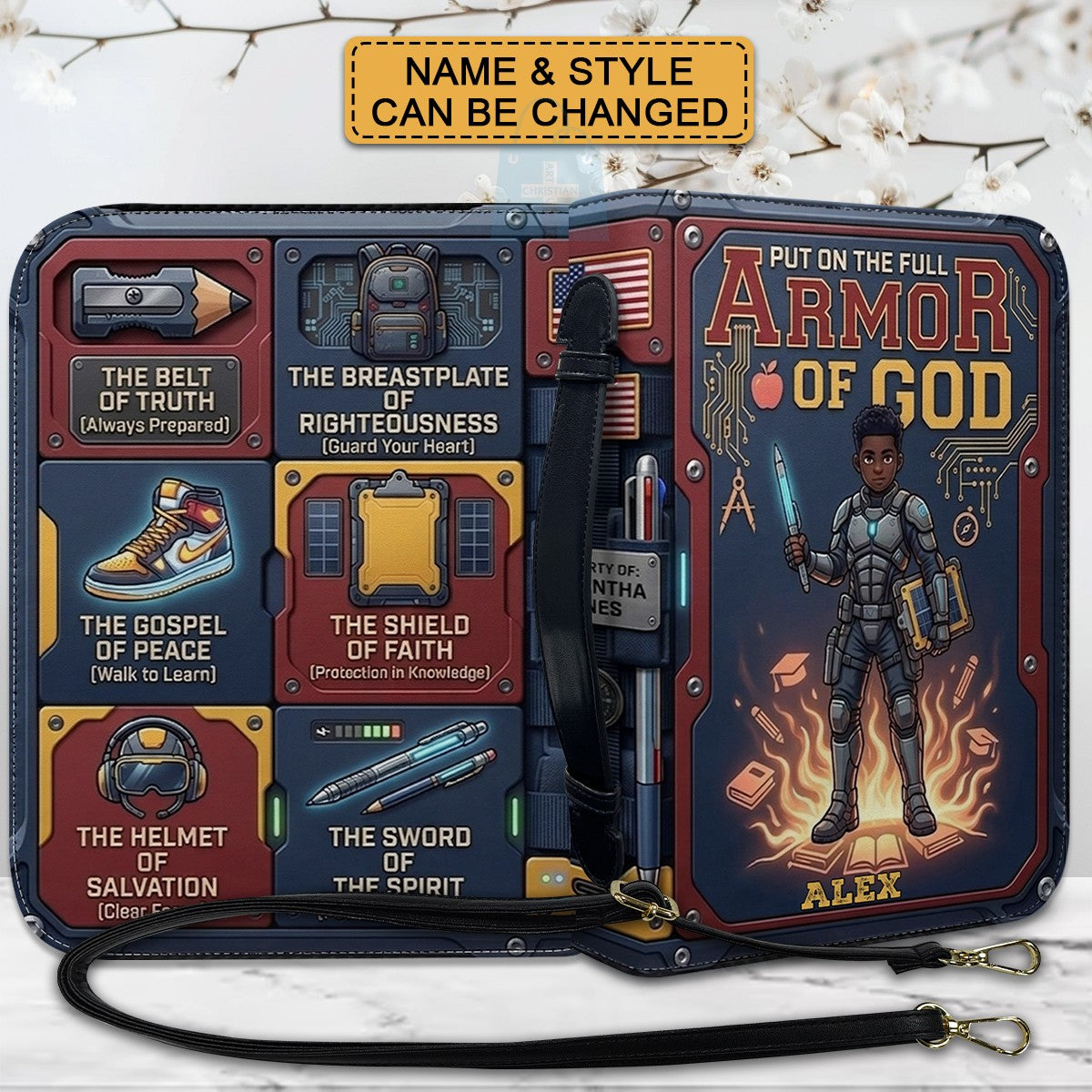 Customizable Armor of God Kids Bible Cover | Perfect First Communion, Confirmation Gift from CHRISTIANARTBAG CAB02071426