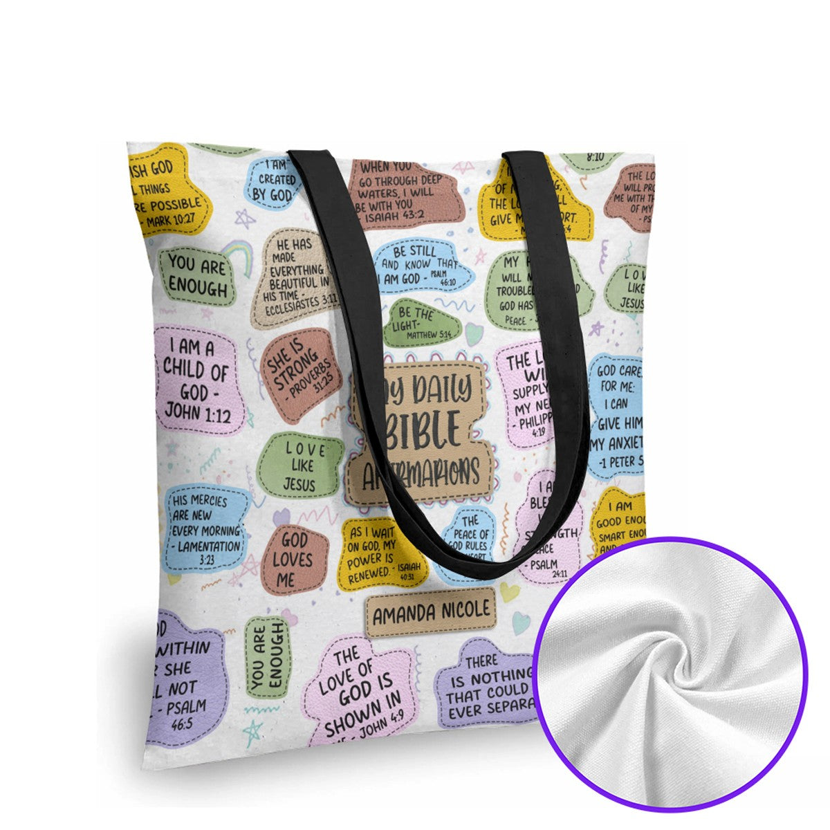 Christianartbag Handbags, My Daily Bible Affirmations Leather Bags, Personalized Bags, Gifts for Women, Christmas Gift, CABLTB01121525