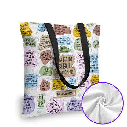 Christianartbag Handbags, My Daily Bible Affirmations Leather Bags, Personalized Bags, Gifts for Women, Christmas Gift, CABLTB01121525