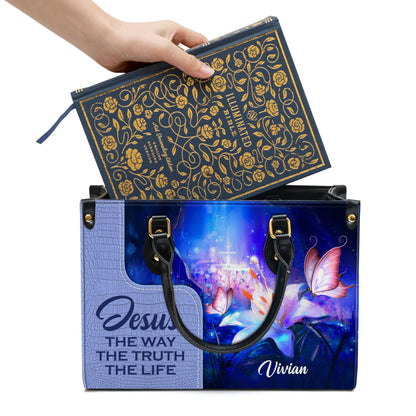 Christianartbag Handbags, Jesus The Way The Truth The Life Leather Bags, Personalized Bags, Gifts for Women, Christmas Gift, CABLTB01300723. - Christian Art Bag