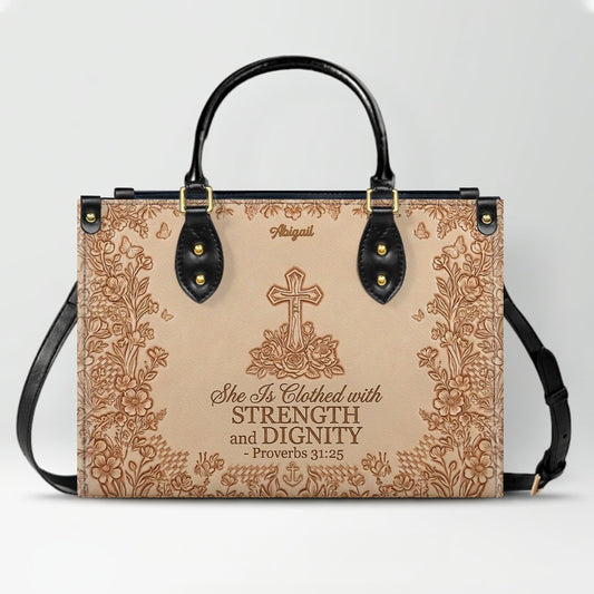 CHRISTIANARTBAG Personalized Leather Handbag | Custom Name Cross Purse | CHRISTIANARTBAG 01072026