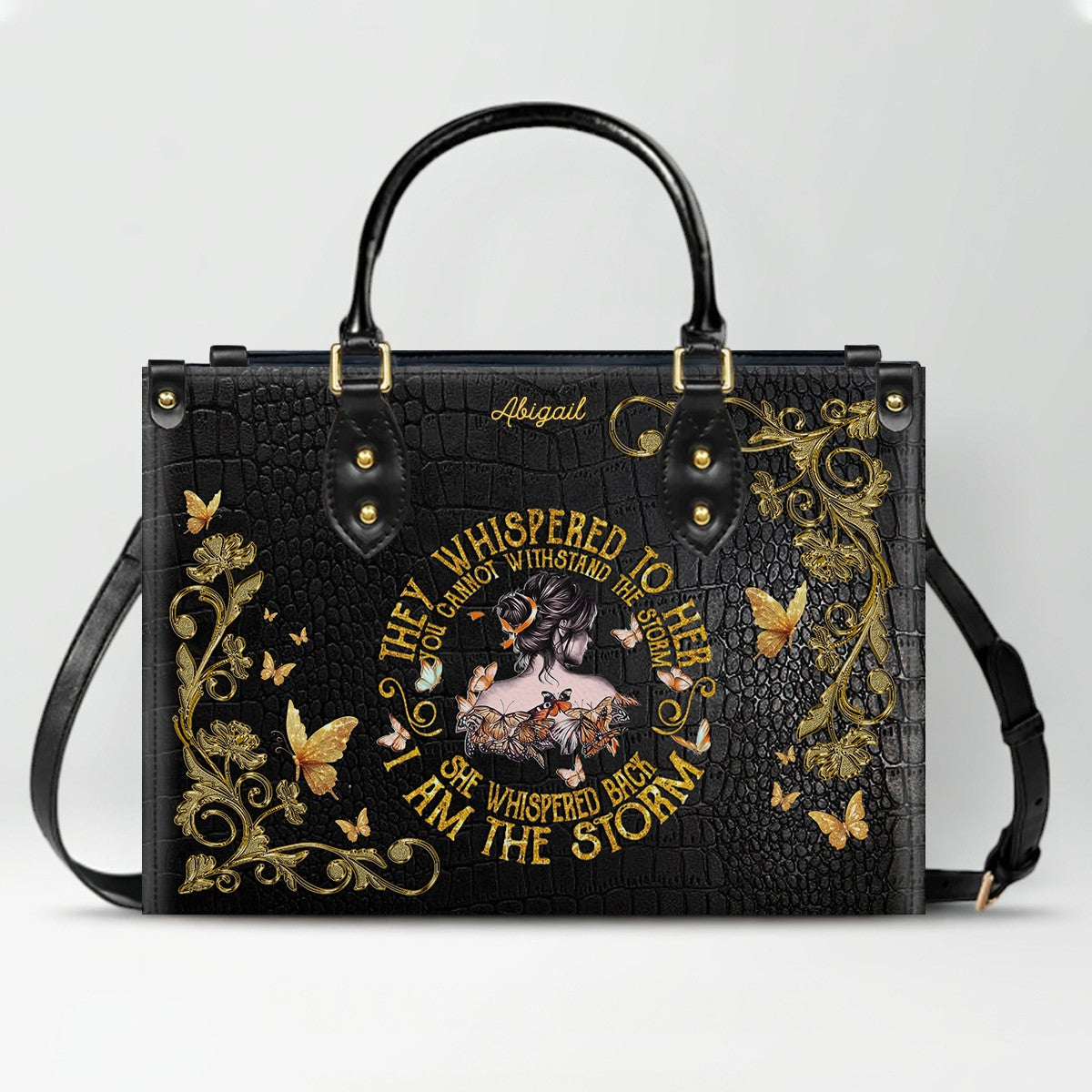 Personalized Leather Handbag for Christian Women – Daughter of the King Faith Purse, Custom Name & Bible Verse | CHRISTIANARTBAG