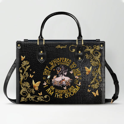 Personalized Leather Handbag for Christian Women – Daughter of the King Faith Purse, Custom Name & Bible Verse | CHRISTIANARTBAG