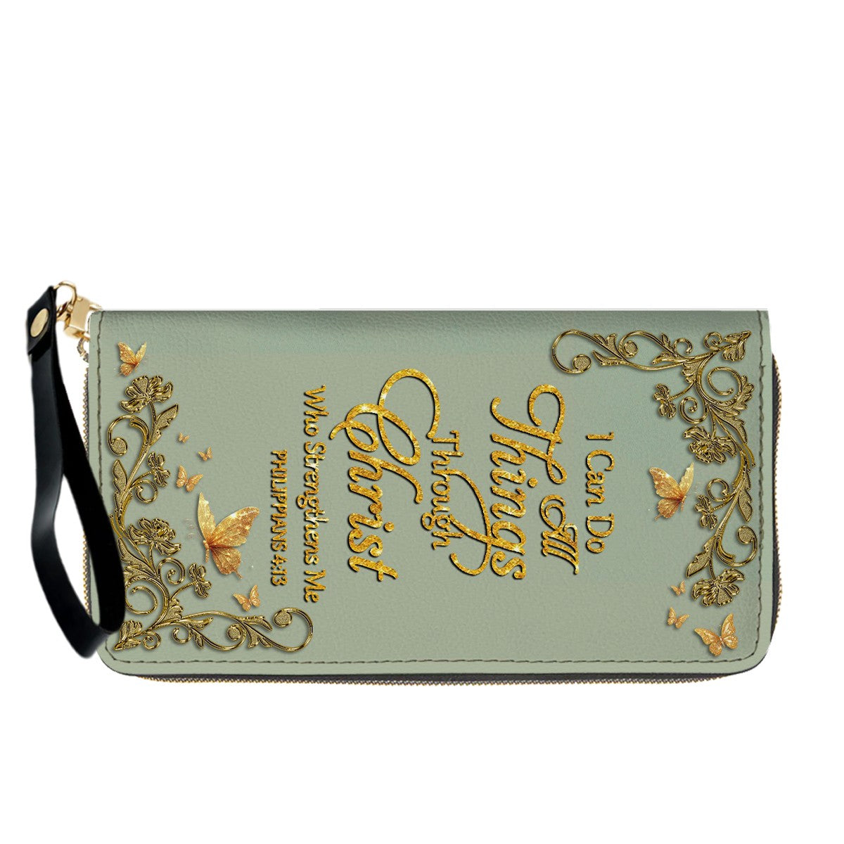 "I Can Do All Things" Inspirational Leather Bag & Wallet Set | CHRISTIANARTBAG™ CAB01042326