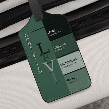 Personalized Christian Luggage Tag with Bible Verses – Custom Name Travel Gift by CHRISTIANARTBAG