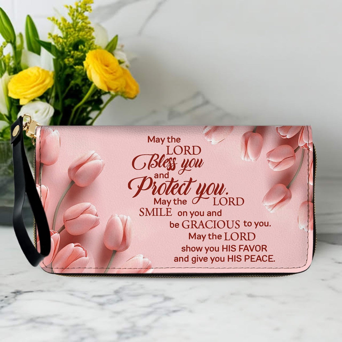Personalized Christian Leather Handbag for Women – Custom Name Bible Verse Purse – Floral Tote Bag – Religious Gift by CHRISTIANARTBAG CAB01022526