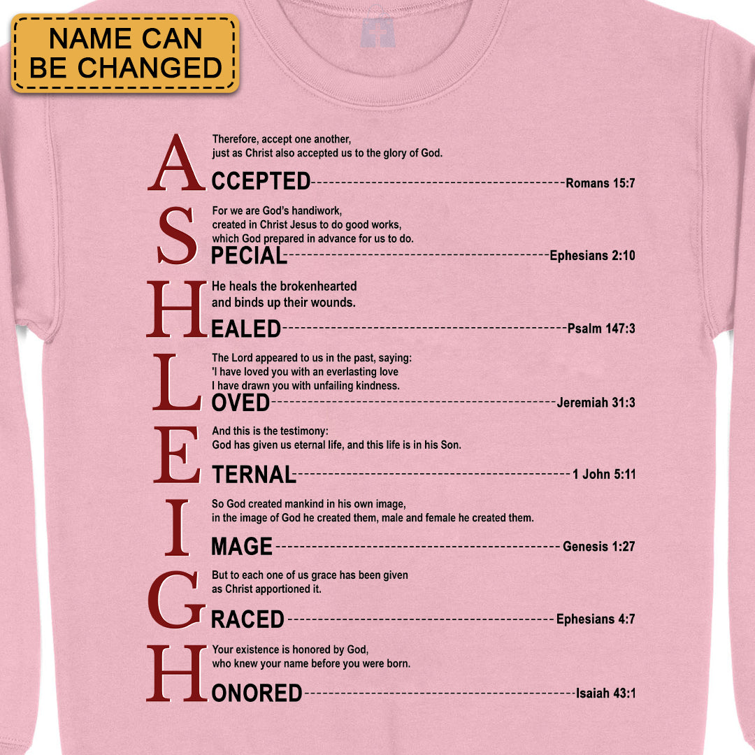 Personalized Christian T-Shirt with Name & Bible Verse | Uncover the sacred meaning of your name