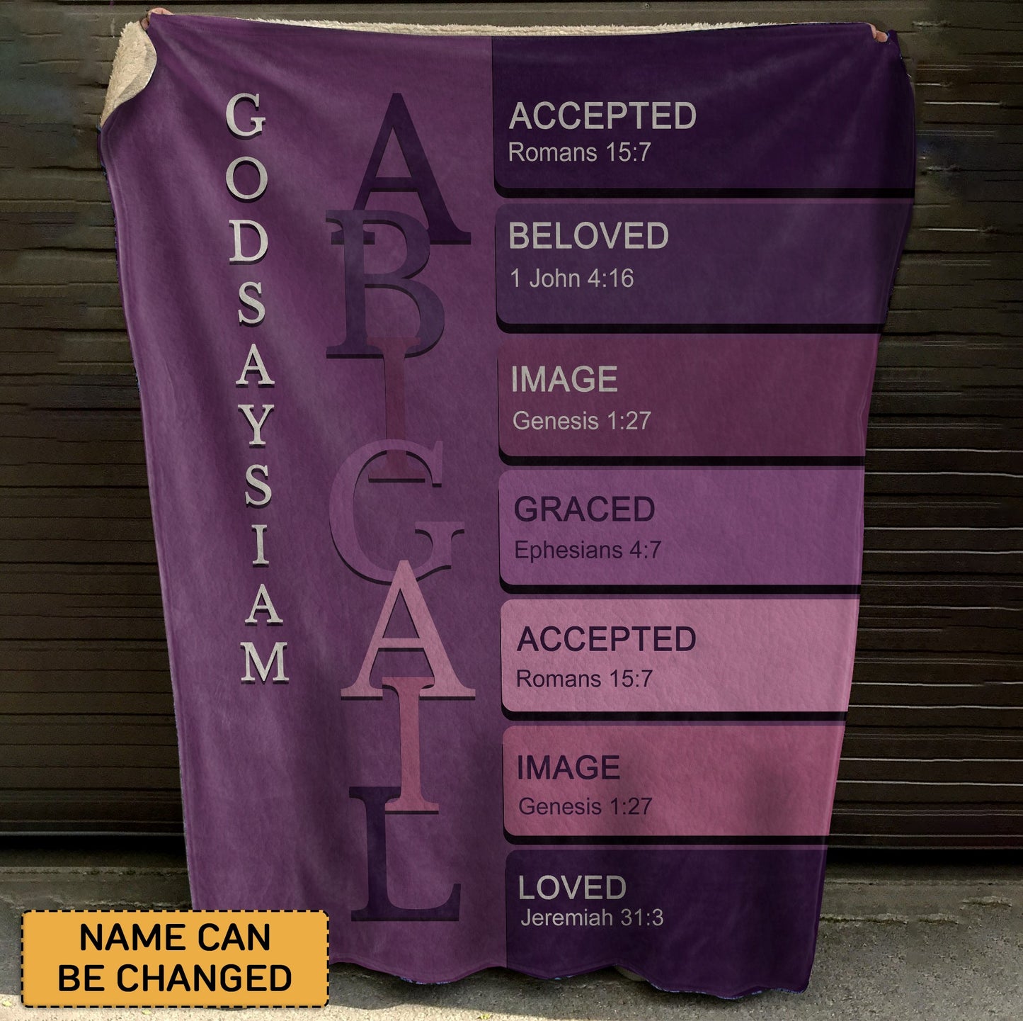 Christianart Personalized Blanket, God Says I Am, Uncover the sacred meaning of your name - Personalized Blanket, CABBK01020724.