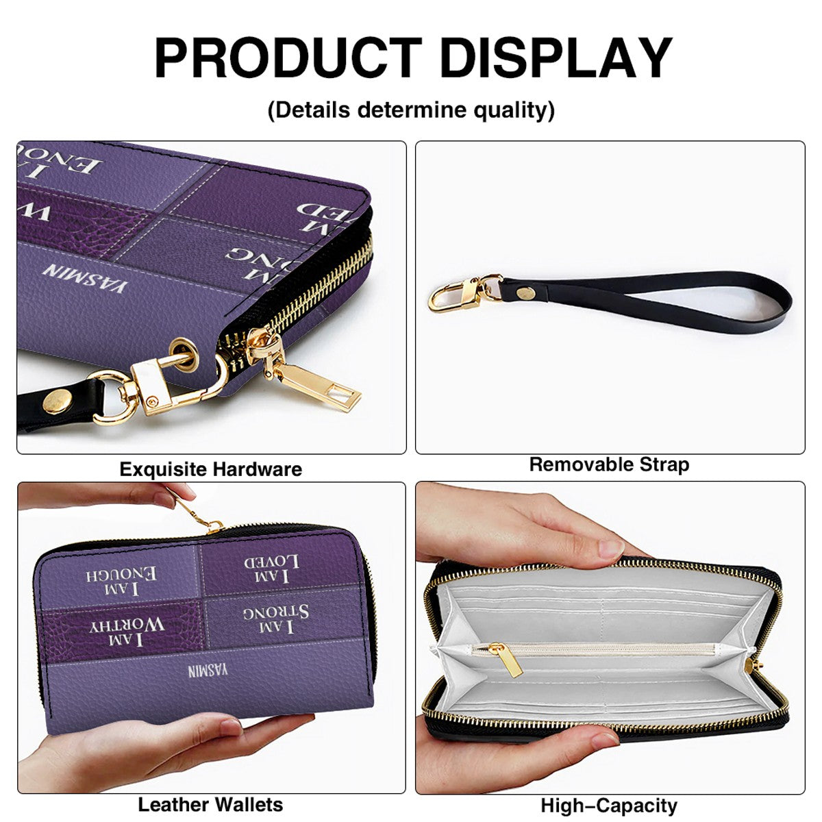 CHRISTIANARTBAG Personalized Leather Handbag & Long Wallet Set