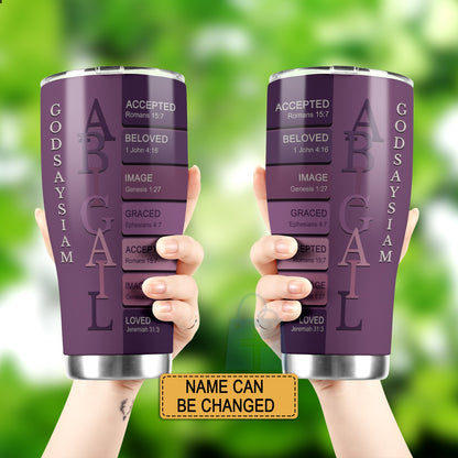 Christianartbag Drinkware, Uncover The Sacred Meaning Of Your Name, Personalized Tumbler, Christian Gifts, CABTB014825