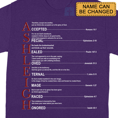 Personalized Christian T-Shirt with Name & Bible Verse | Uncover the sacred meaning of your name