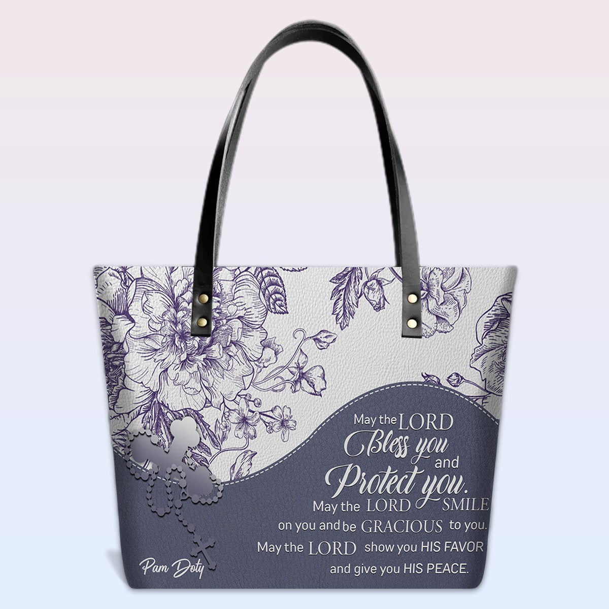 Personalized Christian Red Leather Tote Bag Luxury with Bible Verses – Custom Name & Color Handbag by CHRISTIANARTBAG