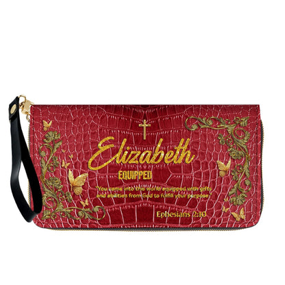Personalized Christian Leather Handbag with Free Clutch – Custom Name & Bible Verse Meaning – Luxury Faith Gift for Women