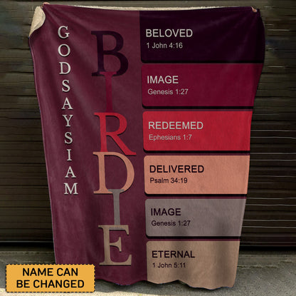 Christianart Personalized Blanket, God Says I Am, Uncover the sacred meaning of your name - Personalized Blanket, CABBK01020724.