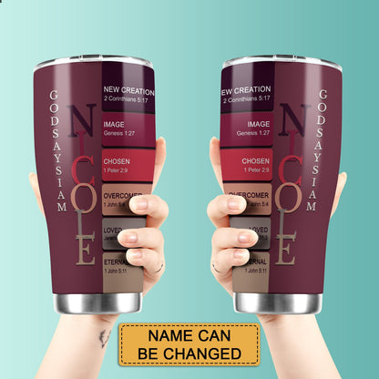 Christianartbag Drinkware, Uncover The Sacred Meaning Of Your Name, Personalized Tumbler, Christian Gifts, CABTB014825