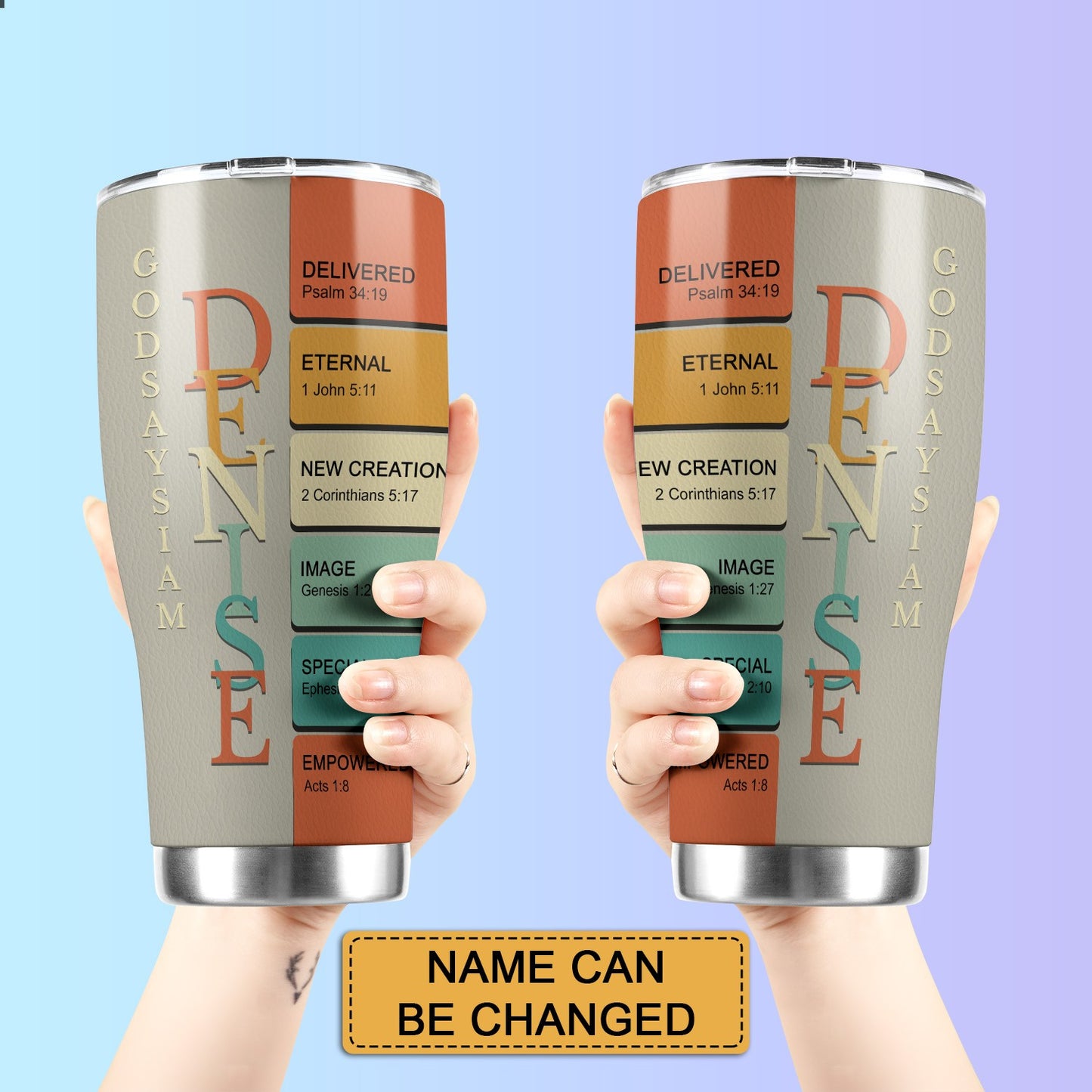 Christianartbag Drinkware, Uncover The Sacred Meaning Of Your Name, Personalized Tumbler, Christian Gifts, CABTB014825