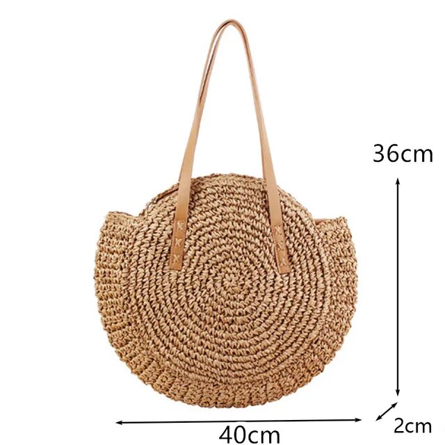 Round discount weave bag