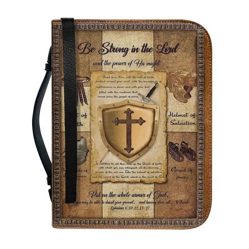 Christianartbag Bible Cover, Be Strong In The Lord Personalized Bible Cover Vintage, Personalized Bible Cover, Purple Bible Cover, Christmas Gift, CABBBCV02250923. - Christian Art Bag