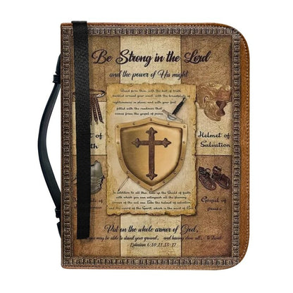 Christianartbag Bible Cover, Be Strong In The Lord Personalized Bible Cover Vintage, Personalized Bible Cover, Purple Bible Cover, Christmas Gift, CABBBCV02250923. - Christian Art Bag