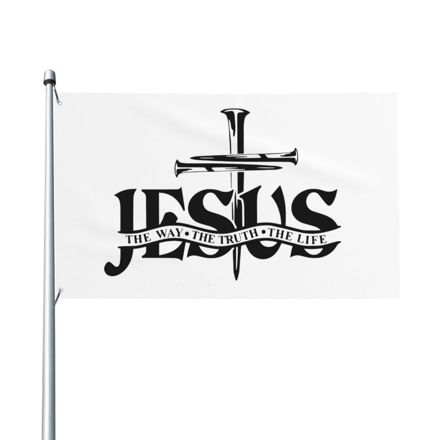 Christianartbag Flag Decor, Jesus Christ He is Risen Christian and Flags Brass Grommets Women Men Gift - Christian Art Bag