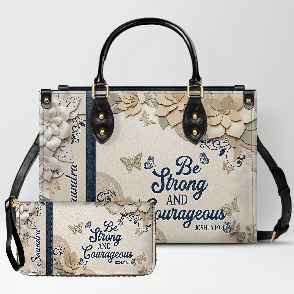 CHRISTIANARTBAG Personalized Leather Handbag for Women – Custom Faith-Based Tote Bag with Bible Verses – Inspirational Christian Gifts for Her CAB01052626