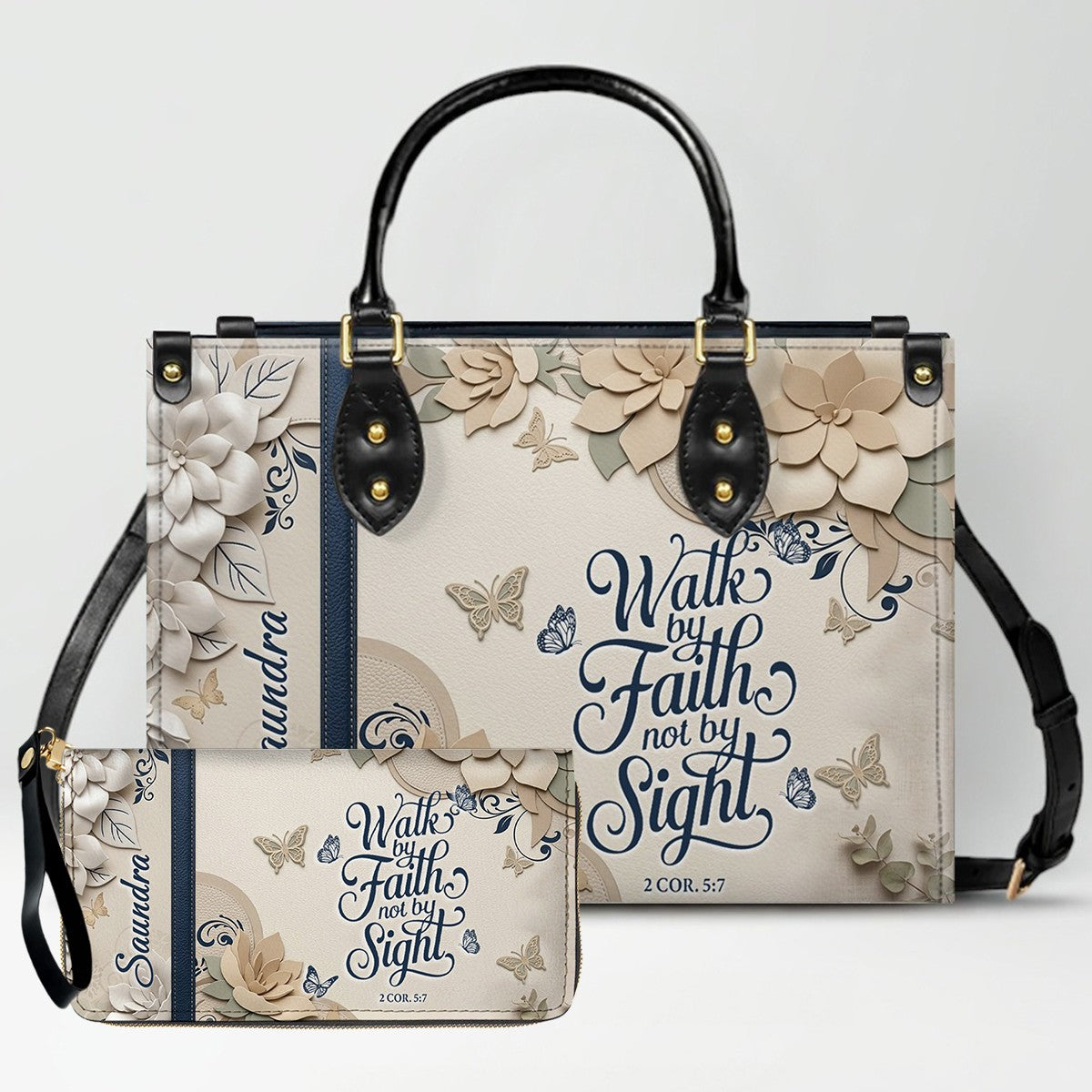 CHRISTIANARTBAG Personalized Leather Handbag for Women – Custom Faith-Based Tote Bag with Bible Verses – Inspirational Christian Gifts for Her CAB01052626
