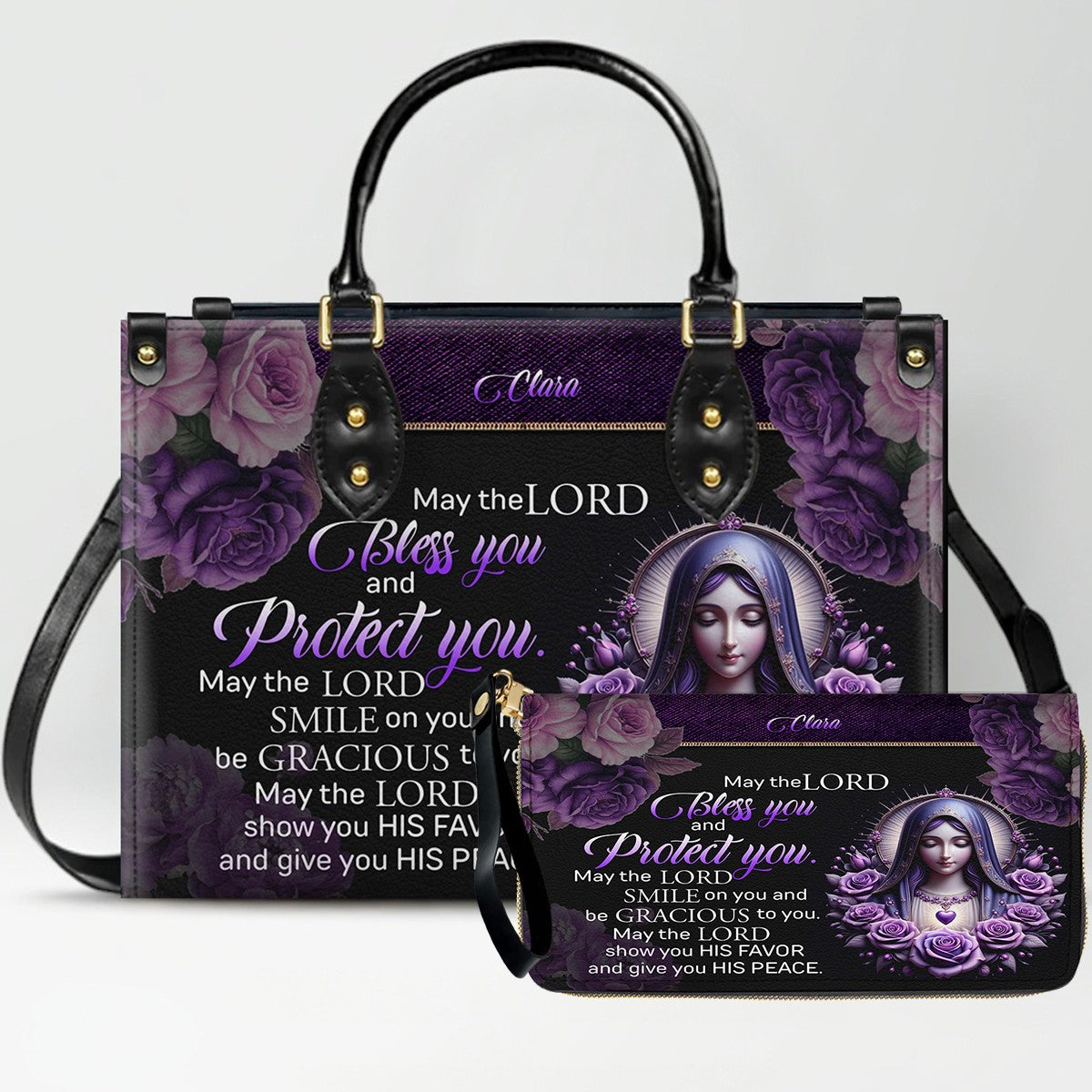 Custom Engraved Leather Handbag - Elegance & Faith Combined - CHRISTIANARTBAG CABLTHB01031226
