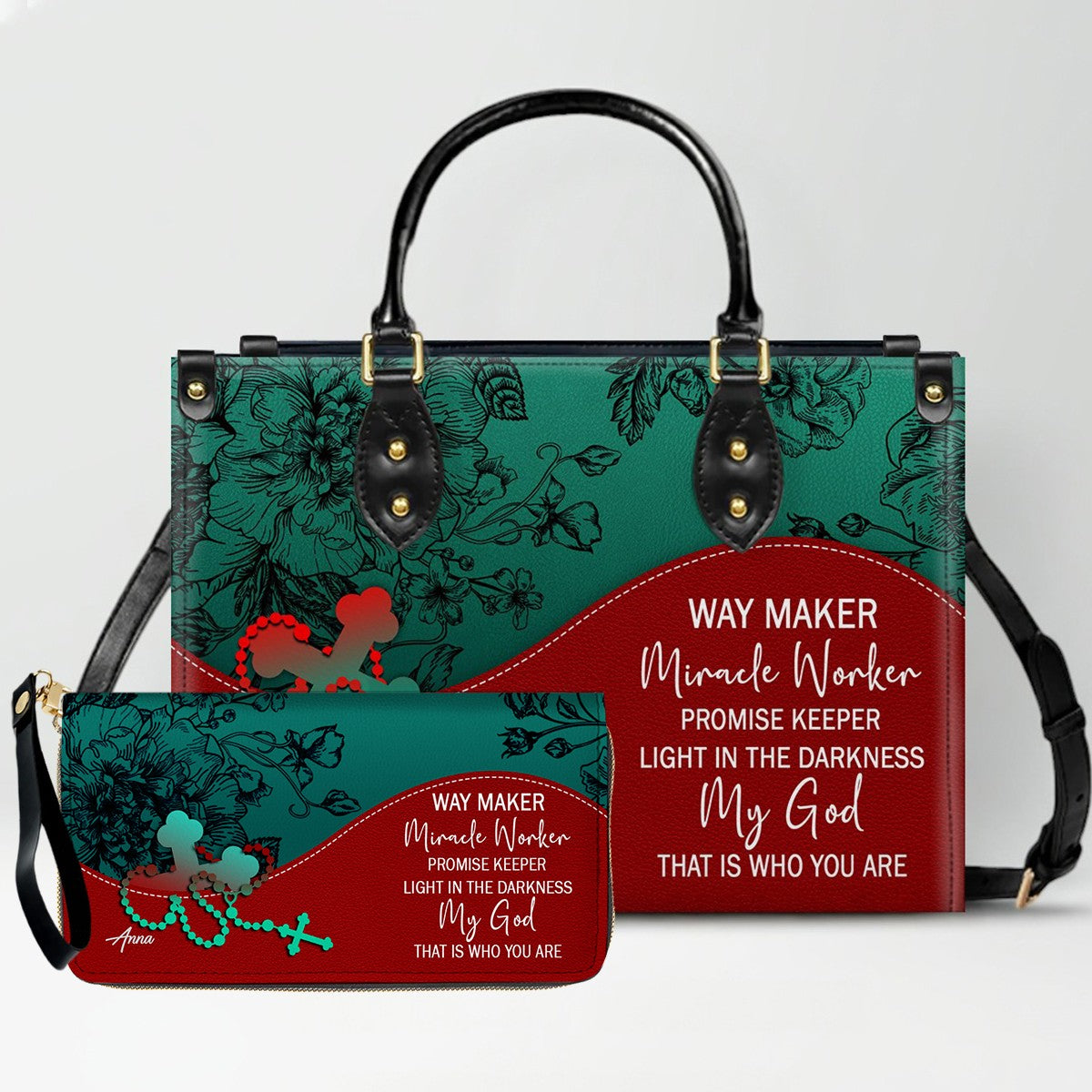 Personalized Christian Leather Handbag – Christian Christmas Gift for Women