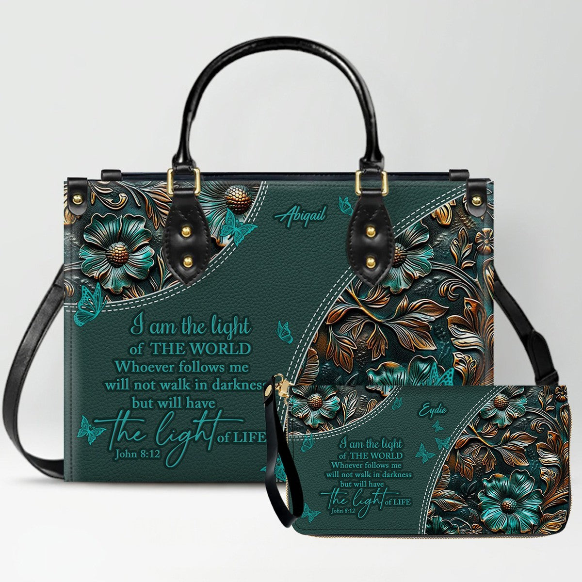 Personalized Christian Handbag with Bible Verses – Custom Name Faith Gift - CAB 120525