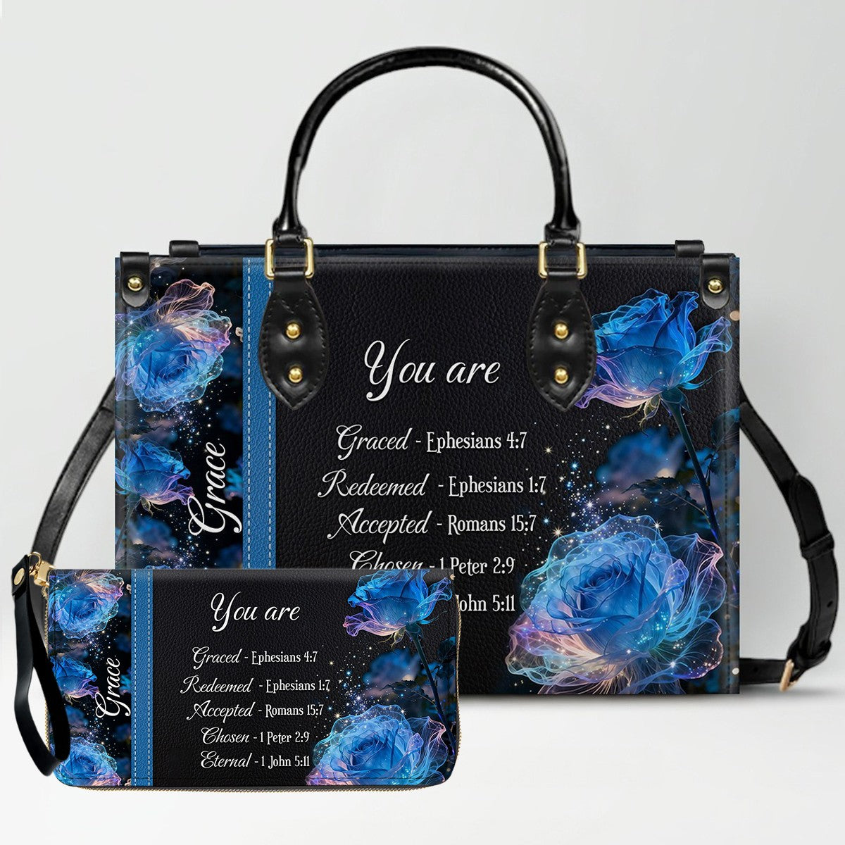 Personalized Leather Handbag with Bible Verses – Custom Christian Gift for Women | CHRISTIANARTBAG CAB010202426