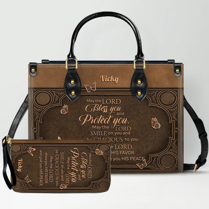 Custom Scripture Leather Tote & Wallet Set | Personalized Faith Gifts by CHRISTIANARTBAG CAB01042026