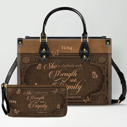 Custom Scripture Leather Tote & Wallet Set | Personalized Faith Gifts by CHRISTIANARTBAG CAB01042026