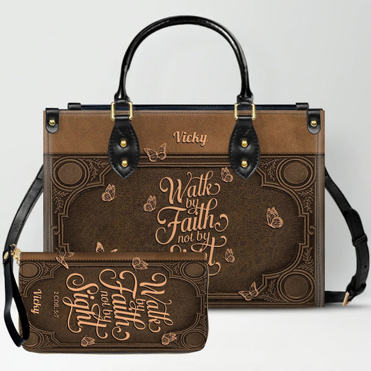 Custom Scripture Leather Tote & Wallet Set | Personalized Faith Gifts by CHRISTIANARTBAG CAB01042026