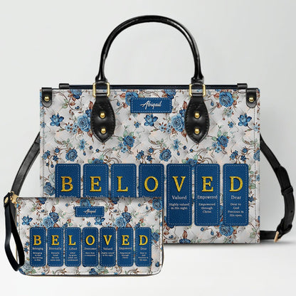 CHRISTIANARTBAG Custom Bible Verse Leather Handbag Set – Personalized Christian Tote Bag & Wallet for Women, Faith-Inspired Gift