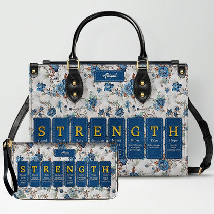 CHRISTIANARTBAG Custom Bible Verse Leather Handbag Set – Personalized Christian Tote Bag & Wallet for Women, Faith-Inspired Gift
