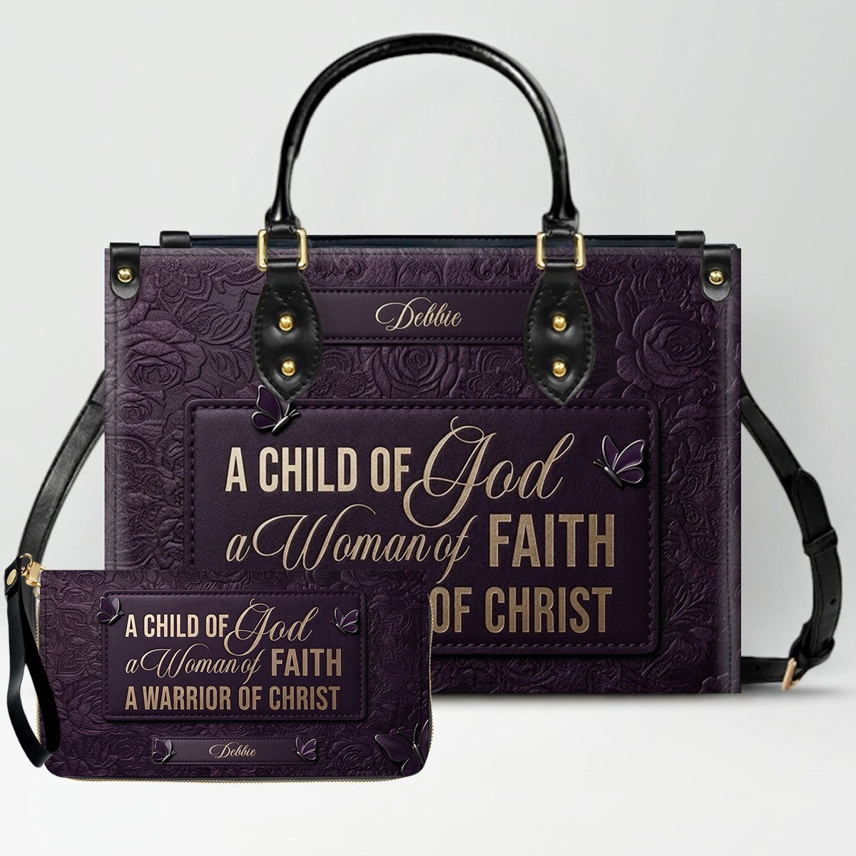 Personalized A Child Of God Leather Handbag | CHRISTIANARTBAG 01080426