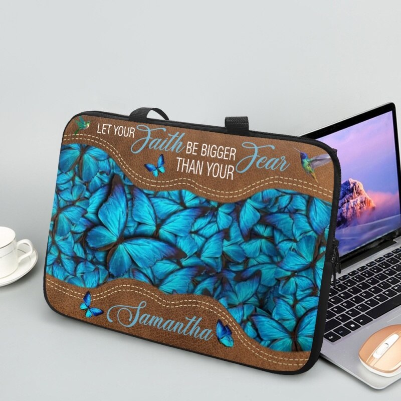 Christianartbag Laptop Bag, Let Your Faith Be Bigger Than Your Fear Laptop Bag, Personalized Laptop Bag, Laptop Bag, CABLTB06180823. - Christian Art Bag