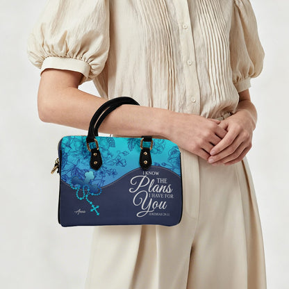 Personalized Mini Leather Satchel – Christian Handbag with Bible Verse | CHRISTIANARTBAG