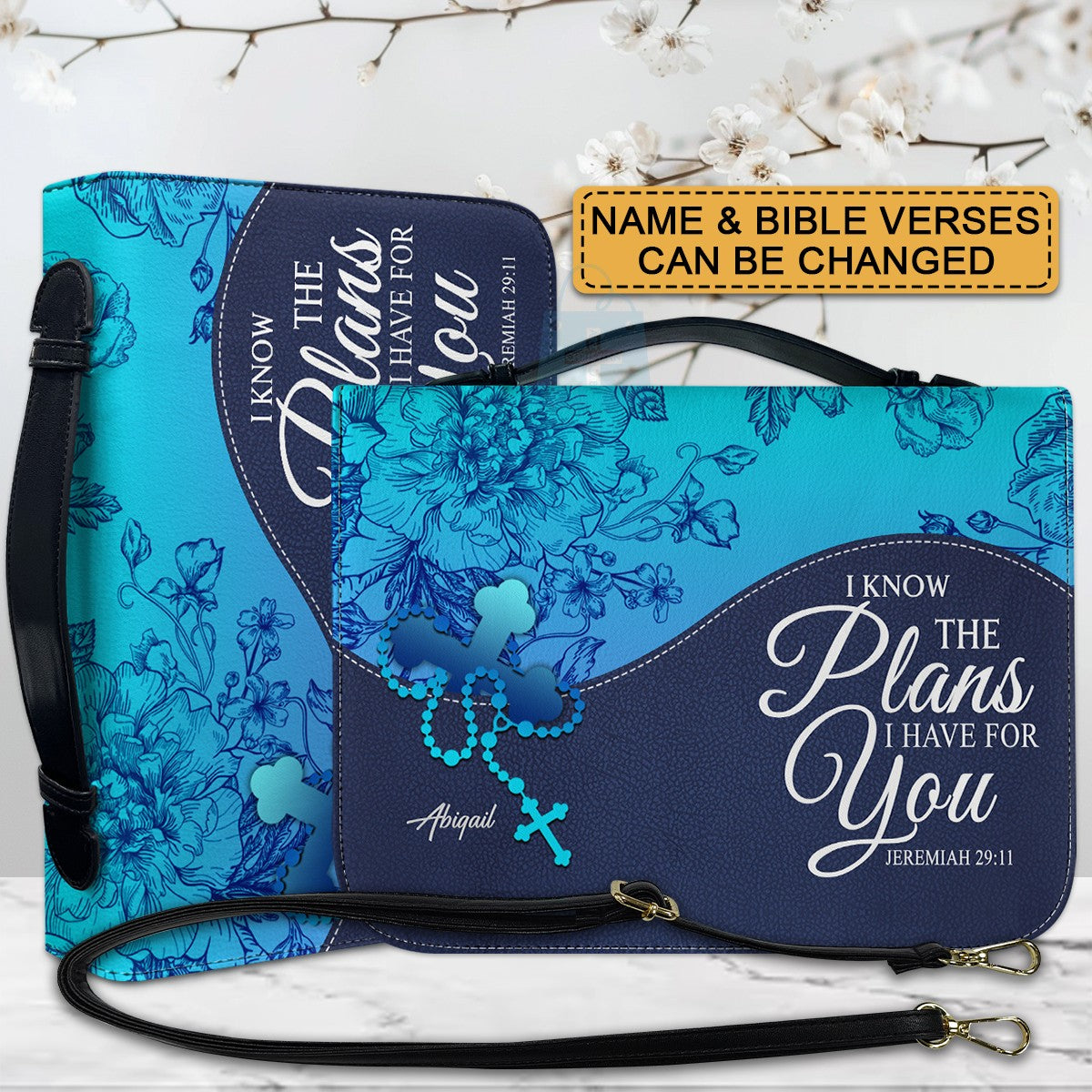 Personalized Bible Cover – Custom Scripture Case for Women | CHRISTIANARTBAG