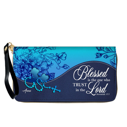 Personalized Christian Long Wallet for Women | Engraved Bible Verse & Name Wristlet Purse – CHRISTIANARTBAG