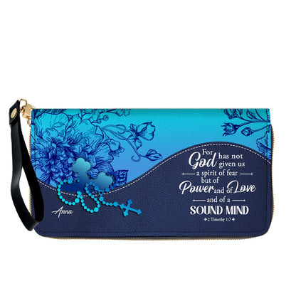Personalized Christian Long Wallet for Women | Engraved Bible Verse & Name Wristlet Purse – CHRISTIANARTBAG