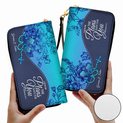Personalized Christian Long Wallet for Women | Engraved Bible Verse & Name Wristlet Purse – CHRISTIANARTBAG