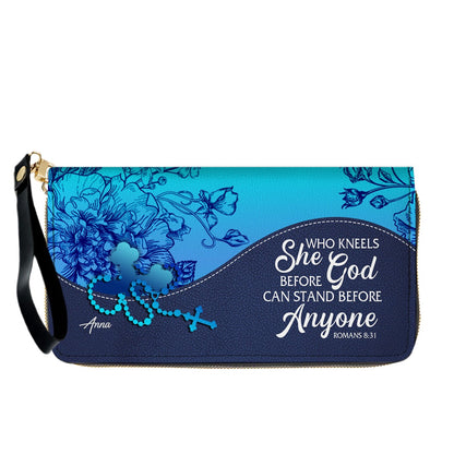 Personalized Christian Long Wallet for Women | Engraved Bible Verse & Name Wristlet Purse – CHRISTIANARTBAG