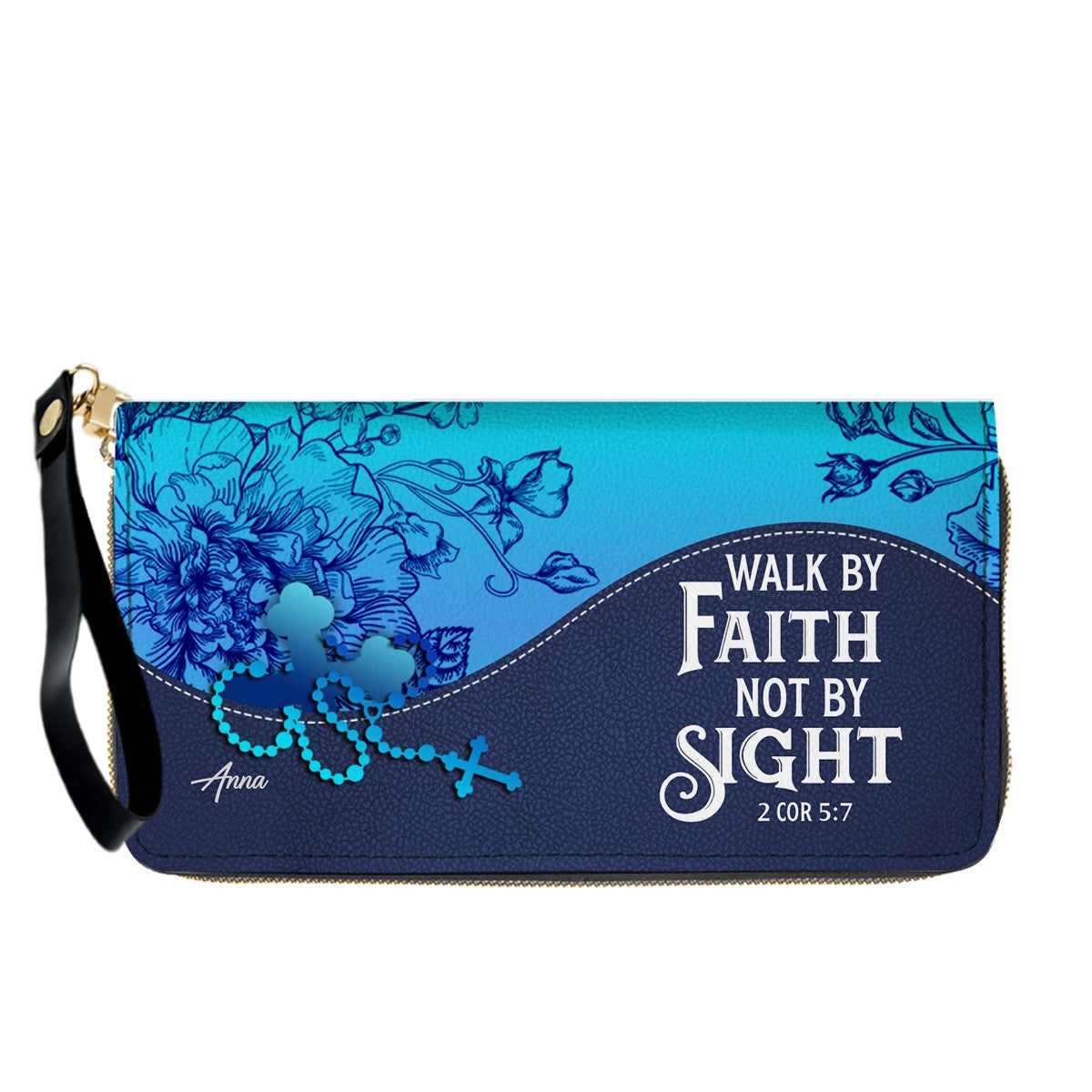 Personalized Christian Long Wallet for Women | Engraved Bible Verse & Name Wristlet Purse – CHRISTIANARTBAG