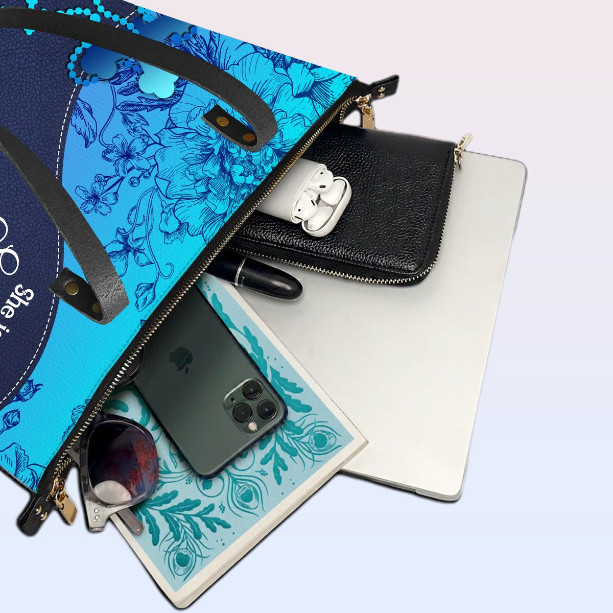 Personalized Leather TOTE Bag – Custom Name & Bible Verse Christian Handbag | CHRISTIANARTBAG Luxury Collection