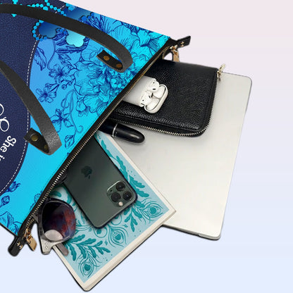 Personalized Leather TOTE Bag – Custom Name & Bible Verse Christian Handbag | CHRISTIANARTBAG Luxury Collection