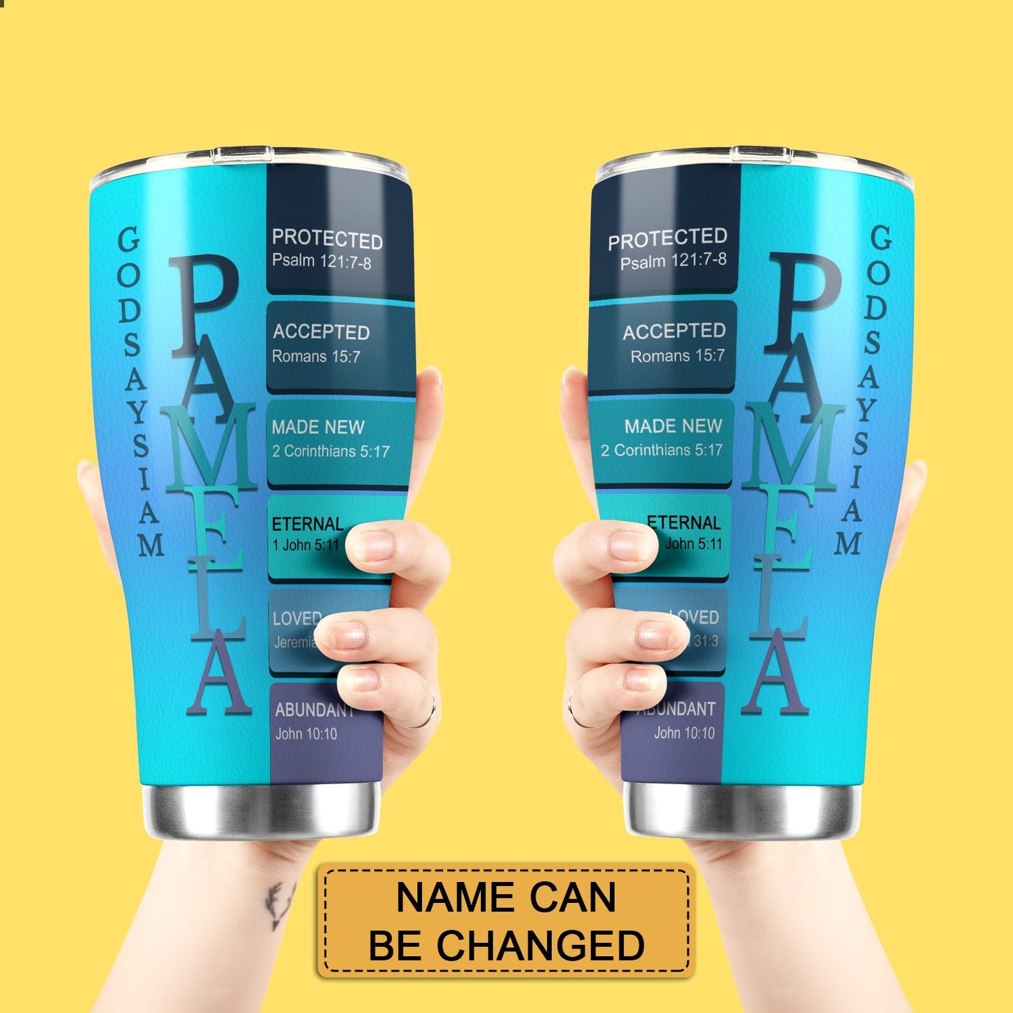 Christianartbag Drinkware, Uncover The Sacred Meaning Of Your Name, Personalized Tumbler, Christian Gifts, CABTB014825