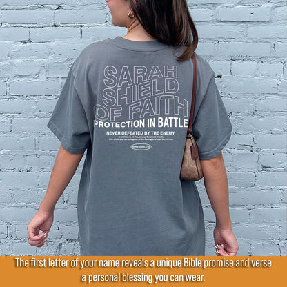 A Name Filled with Faith – Living Water, Grace, Eternal Life | Personalized Bible Verse T-Shirt