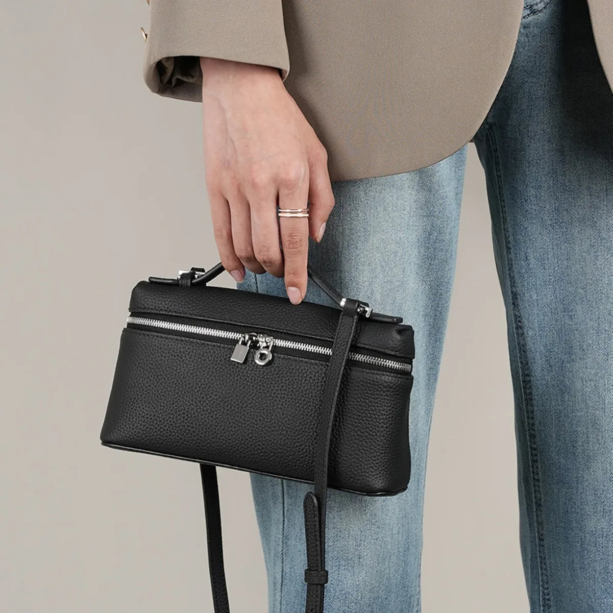 CHRISTIANARTBAG Mini Box Crossbody Bag – Trendy PU Leather Handheld Shoulder Bag for Women, Compact 2026 Fashion Purse