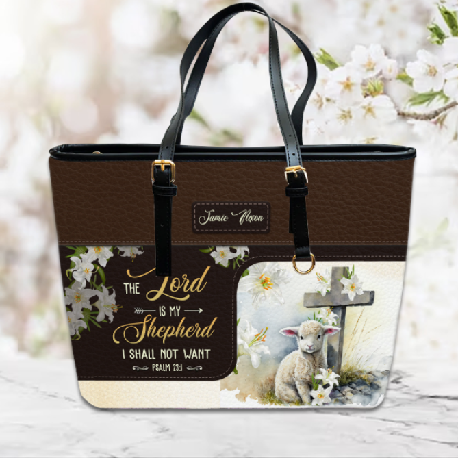 Christianartbag Handbags, The Lord Is My Shepherd I Shall Not Want Psalm 23 1, Handbag Design, Monogram Leather Handbag, Gifts for Women, CABLTB04271223.